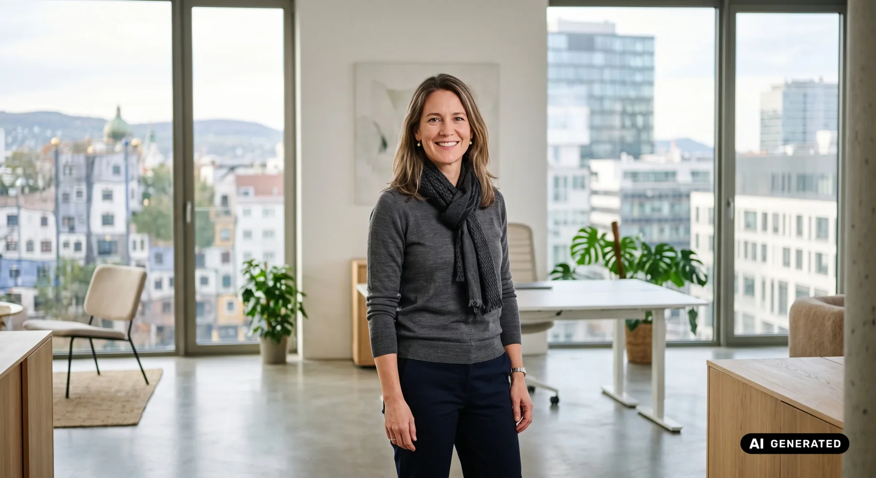Julia Wagner, Beraterin bei Klarsicht Beratung, im Büro